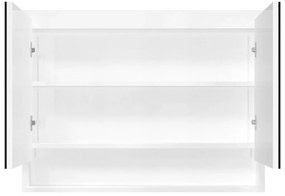 Dulap de baie cu oglinda, alb stralucitor, 80x15x60 cm, MDF Alb stralucitor