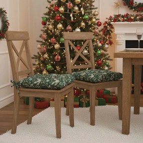 Scaun matlasat Verde Crăciun, 40 x 40 cm