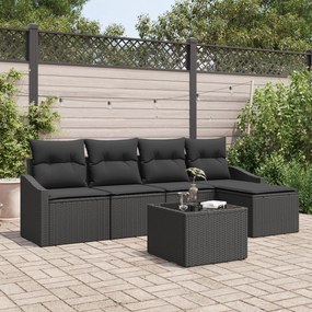 vidaXL Set Sofa de Grădină 6 Piese cu Perne Bej din Poliratan