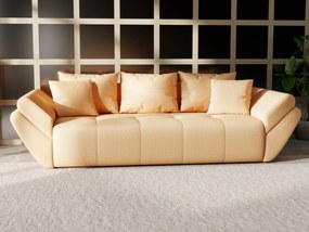 Canapea extensibilă dumonde cu ladă de depozitare si sezut confortabil din spuma high-density, Berlin Enjoy Mango 250x100 cm