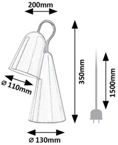 Lampa de birou Rabal negru