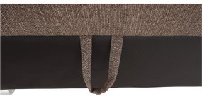 Colţar în formă de U, material textil maro/piele ecologică maro, dreapta, EMILY U