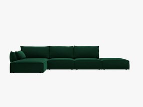 Canapea deschisa 5 locuri Kaelle catifea L364 cm