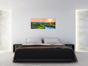 Tablou - Pădure peisaj montan (120x50 cm)