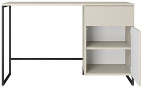 Birou cu sertar Asha 120 cm - cașmir / cadru negru