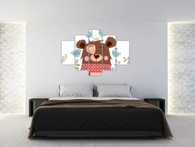 Tablou - Ursulețul cu păsărele (150x105 cm)