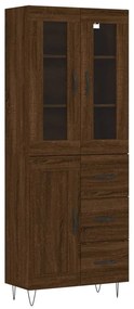 3198696 vidaXL Dulap înalt, stejar maro, 69,5x34x180 cm, lemn compozit
