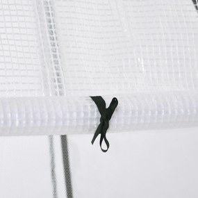 Outsunny Mini Șopron pentru Plantare cu Uși Rulante pentru Grădină și Balcon Protecție iarna Alb 160 x 140 x 180 cm | Aosom Romania