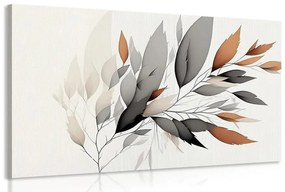 Tablou crenguță minimalistă de frunze