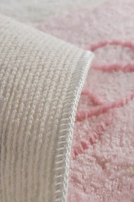 Set 3 Covorase de Baie Pınk Flamıngo, Acrilic, Crem / Roz