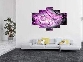 Tabloul cu abstracție frumoasă în violet (150x105 cm)