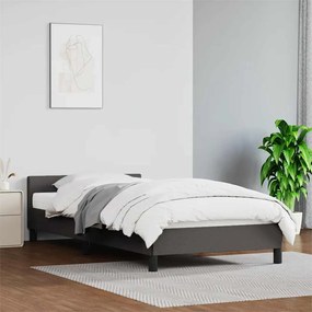 vidaXL Cadru de pat cu tăblie fără saltea, gri, 90x200 cm