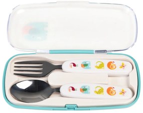 Tacâmuri pentru copii crem din oțel inoxidabil 2 buc. Wild Wonders – Rex London