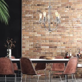 Lustră pe lanț GINA 5xE27/60W/230V crom