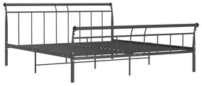 325048 vidaXL Cadru de pat, negru, 200x200 cm, metal