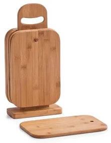 Set 6 tocatoare Zeller, bambus, suport inclus, 15 x 7 x 32 cm
