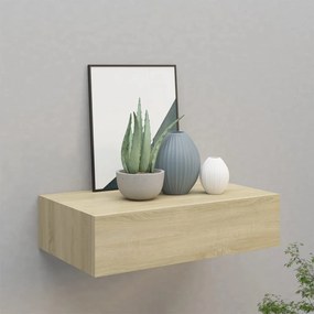 330247 vidaXL Dulap de perete cu sertar, stejar, 40x23,5x10 cm, MDF