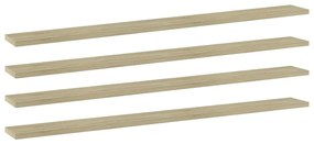 vidaXL Plăci bibliotecă, 4 buc., stejar sonoma, 100 x 10 x 1,5 cm, PAL