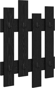 vidaXL Răcător de paltoane montat pe perete Pe perete Stejar Negru