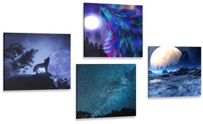 Set tablouri lupul misterios