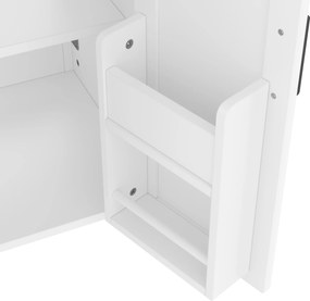 Dulap de baie independent cu chiuvetă, rafturi cu uși duble, sertare practice, rafturi ajustabile, 60x46x84,8 cm, Alb