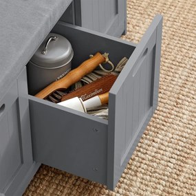 BAG12 - Bancuta 90 cm, bancheta, banca hol cu perna, pantofar, depozitare pantofi - Gri