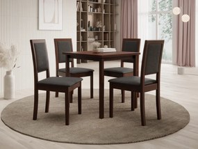 Scaun tapitat, din lemn, Nola XIII, ADRK Furniture (Culoare: Alb / Opium 85)