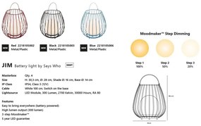 Lampa LED portabila pentru exterior solara cu baterii Jim To-Go albastru
