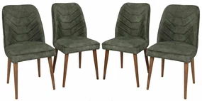 Set de scaune de sufragerie Dallas Dark Green, 4buc., 4 buc