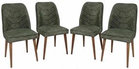 Set de scaune de sufragerie Dallas Dark Green, 4buc., 4 buc