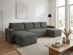 OFERTA Canapea gri inchis in U SMART COSARO 295x140 cm II. calitate
