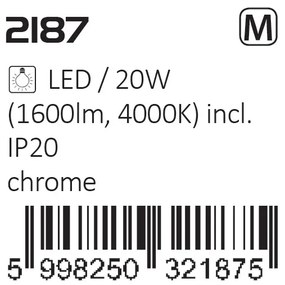 Lustra aplicata LED metal cromat Aniela 2187 RX