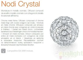 Aplica de perete moderna, finisaj cromat, NODI CRYSTAL PL5 098043
