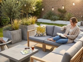 Husa de perna din in VELOBLOOM 45x45 cm, crem