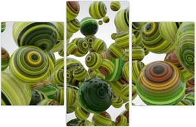 Tablou cu bile în dungi (90x60 cm)