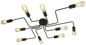 Lustra aplicata stil industrial Circuit 10L negru mat 99210-10BK SRT
