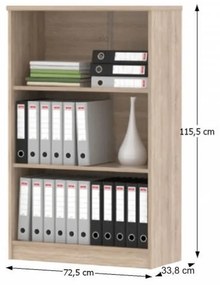 Set mobilier de birou complet ,stejar sonoma alb , dulapuri,  birou pe colt, rollbox, Bortis