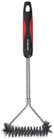 Perie de curatat grataruul Klausberg KB 7898, 41,5 cm, Orificiu de agatat, Otel inoxidabil, Negru/Rosu