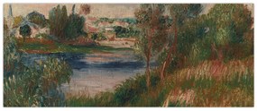 Tablou - Auguste Renoir, Landscape at Vetheuil, reproducere (120x50 cm)