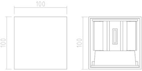 APLED - LED Aplică perete exterior CUBE 2xLED/3W/230V IP65