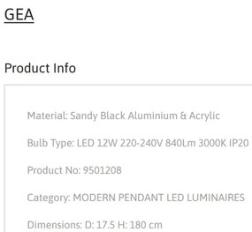 Lustra/Pendul LED stil minimalist GEA