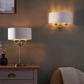 Endon 98932 - Lampă de masă HIGHCLERE 3xE14/18W/230V, alb/alamă, diametru 32 cm