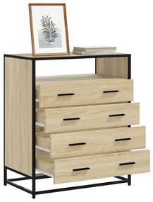 vidaXL Dulap cu sertare, stejar sonoma, 70x41x83,5 cm, lemn prelucrat