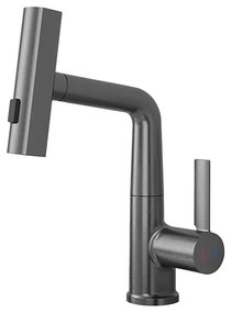 Robinet mixer pentru chiuvetă Mara cu cap multifuncțional gri