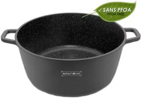 RESIGILAT - Oala mare, 23,4 litri, 44 cm tip cratita marmorata antiaderenta, pentru zacusca, bulion, gemuri, Royalty Line BS44ML