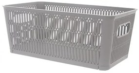 Coș de plastic stivuibil Orion NESTA, 29 x 16,5 x11,5 cm, gri