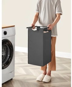 Coș de rufe REX negru/gri