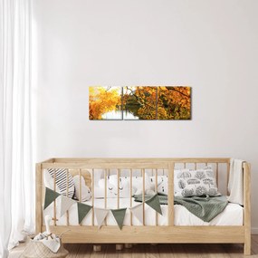 Tablou - Copac de toamnă (cu ceas) (90x30 cm)