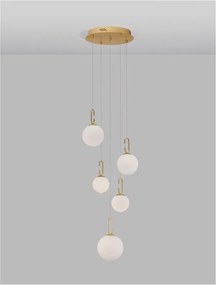 Lustra LED moderna cu 5 Pendule design elegant HOOK