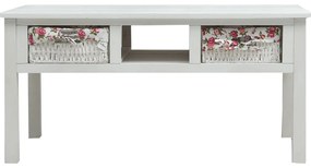 287845 vidaXL Măsuță de cafea, alb, 99,5 x 50 x 48 cm, lemn